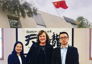 Jennifer with friends Ms. Xinlian Liu & Mr. Junying Shao at the Chinese Consulate General in Los Angeles, CA  (March 2019)