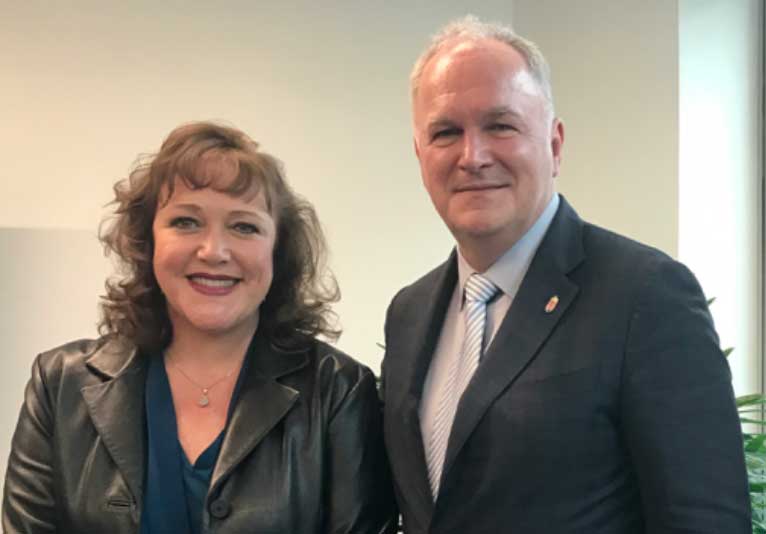Jennifer with the Ambassador of Hungary to the United States, Dr. László Szabó (February 2019)