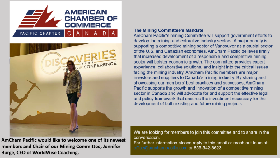 J Burge Named AmCham Pacific Mining Committee Chair