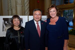 Jennifer with Chinese Ambassador Zhang Ping and his wife Madame Chen Wei at the Los Angeles gala for the 70th Anniversary of the People’s Republic  of China, September 2019.